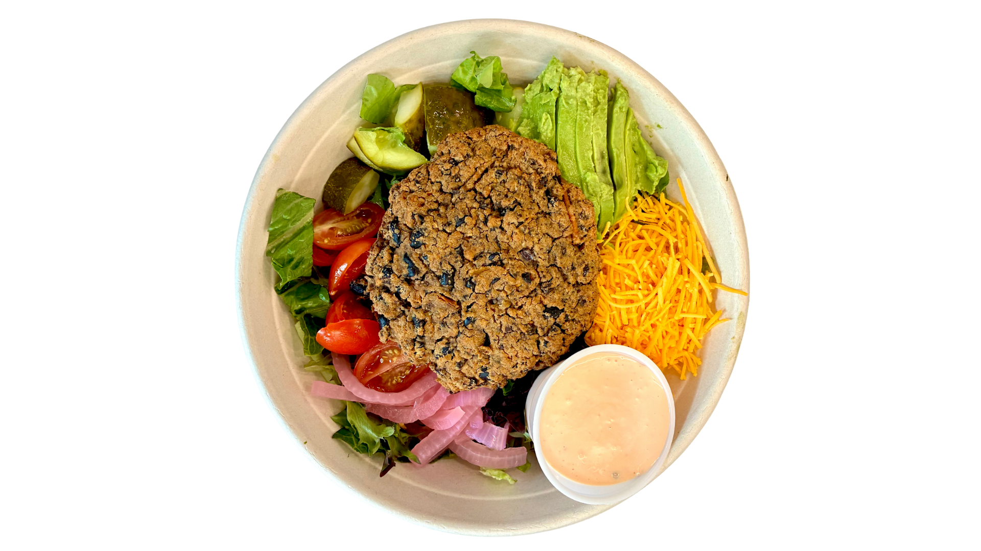 Black Bean Burger Bowl (V)